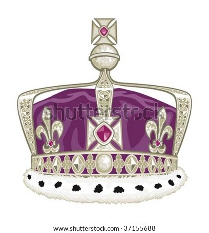 English Crown Stock Vector Illustration 37155688 : Shutterstock