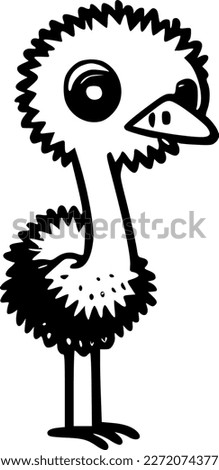 Ostrich | Minimalist and Simple Silhouette - Vector illustration