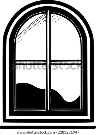 Window | Black and White Vector illustration