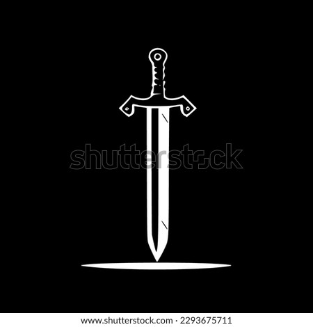 Sword | Black and White Vector illustration