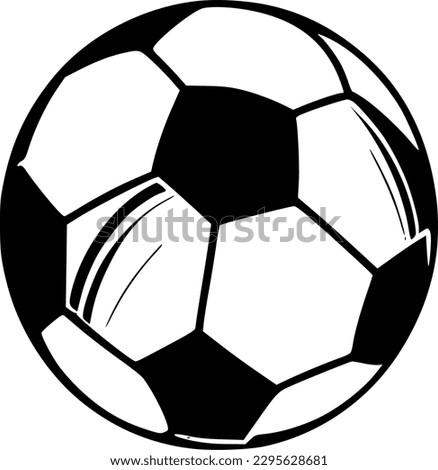 Soccer - Minimalist and Flat Logo - Vector illustration
