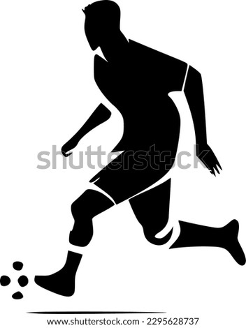 Soccer - Black and White Isolated Icon - Vector illustration