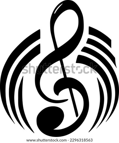 Music Note - Minimalist and Flat Logo - Vector illustration