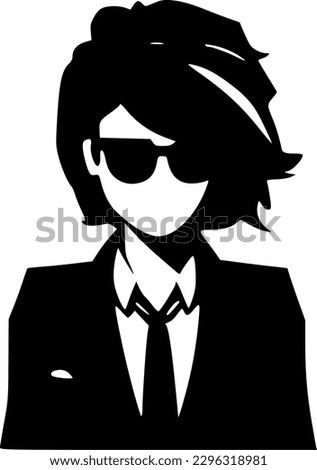 Girl Boss | Minimalist and Simple Silhouette - Vector illustration