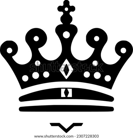 Coronation - Black and White Isolated Icon - Vector illustration