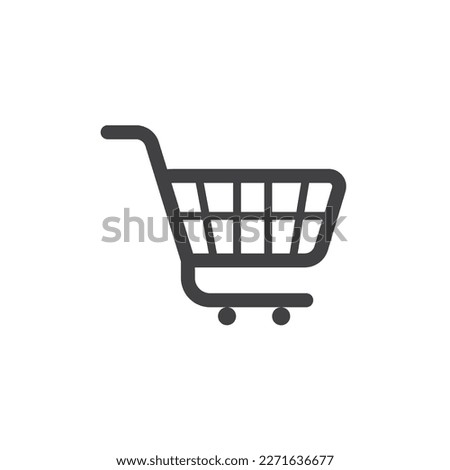 trolley basket icon vector element design template web