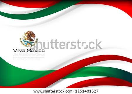 Mexico flag color background concept for National holiday, Independence Day and other events