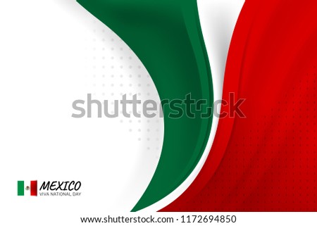 Mexico flag color backgrounds concept for National holiday, Independence Day and other events, Vector illustration