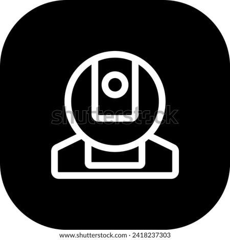 Webcam devices icon with black filled line outline style. video, webcam, technology, communication, web, computer, conference. Vector Illustration