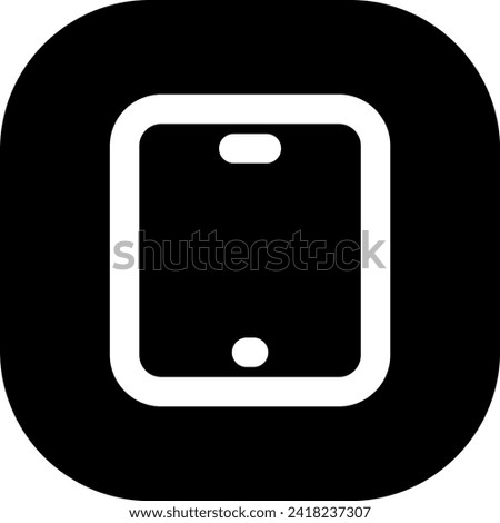 Tablet devices icon with black filled line outline style. tablet, digital, background, technology, display, mockup, screen. Vector Illustration