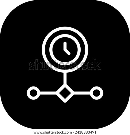 Timeline event planning icon with black filled line outline style. presentation, timeline, line, business, template, step, diagram. Vector illustration