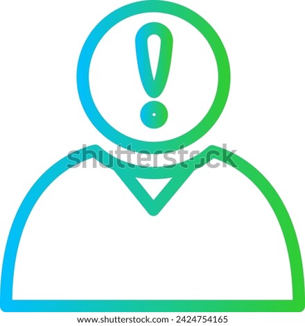Consideration project development icon with blue and green gradient outline style. business, consideration, strategy, customer, marketing, idea, service. Vector Illustration
