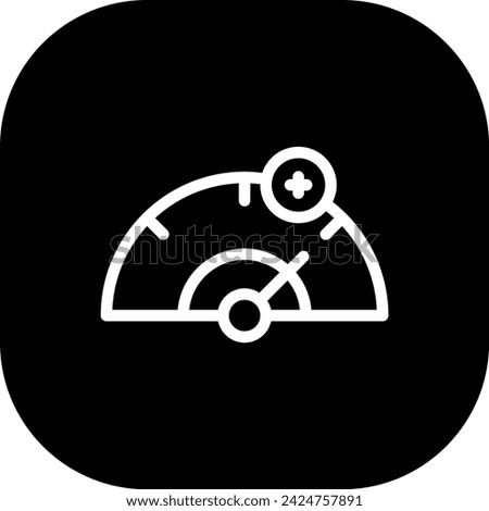 Positive key performance indicator icon with black filled line outline style. concept, symbol, sign, employee, space, banner, hand. Vector Illustration