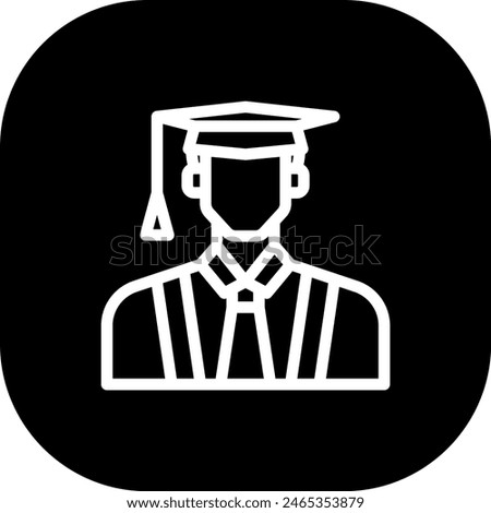 Graduate diversity people icon with black filled line outline style. college, cap, university, school, graduation, education, student. Vector Illustration