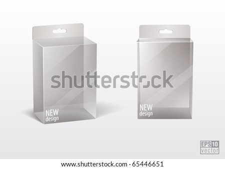 Transparent  blank box for your design, eps10 vector