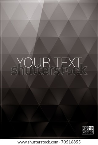 black triangles background with dark and bright parts, eps10 vector