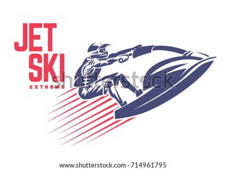 Jet ski. Sport emblem