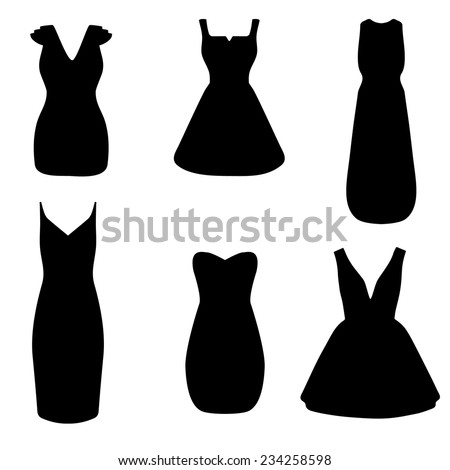Little Black Dress clip art Free Vector / 4Vector