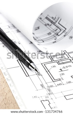 Architecture blueprint and drawing  tools
