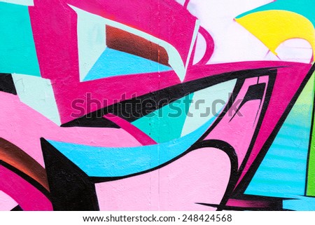 MINSK, BELARUS - APRIL 30: Closeup of graffiti wall as abstract colorful background on April 30, 2013 in Minsk, Belarus.
