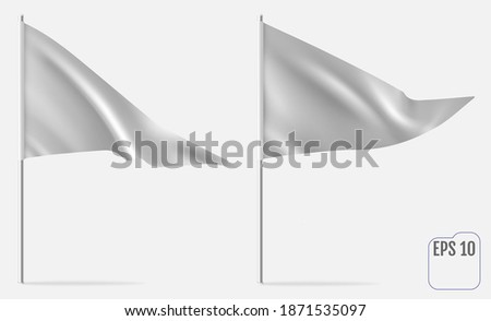 Realistic Pennant Template. Vector triangle flag mockup Foto d'archivio © 