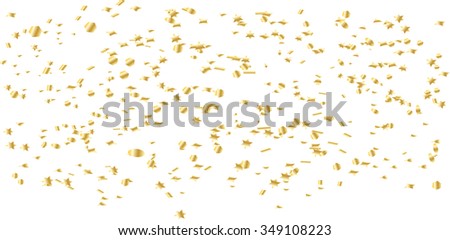 Golden Confetti. Stock Vector 349108223 : Shutterstock