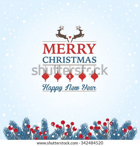 Christmas Card Stock Vector Illustration 342484520 : Shutterstock