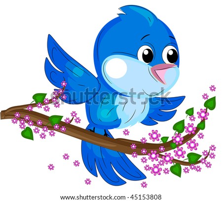 Beautiful Little Vector Bird - 45153808 : Shutterstock