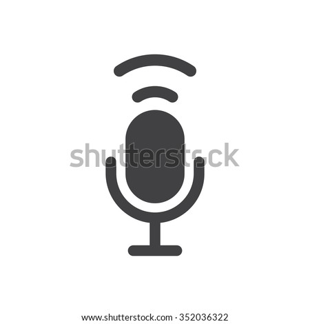 Microphone Icon vector flat design