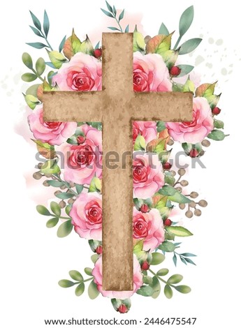 Wooden Cross Drawing 