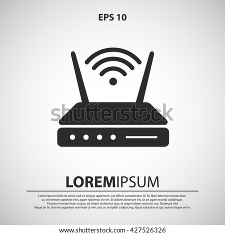 wifi modem icon. wifi modem vector illustration