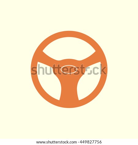 Steering Wheel Icon Stock Vector Illustration 449827756 : Shutterstock