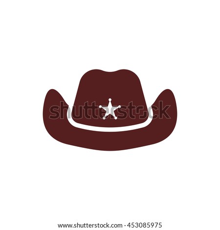 Cowboy Hat Icon Stock Vector Illustration 453085975 : Shutterstock