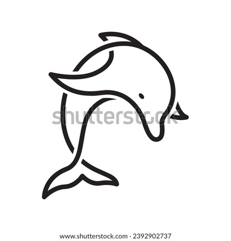 a very simple dolphin icon