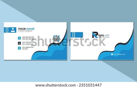 Double-sided creative business card template. Portrait and landscape orientation. Horizontal and vertical layout. Vector illustration Pro 