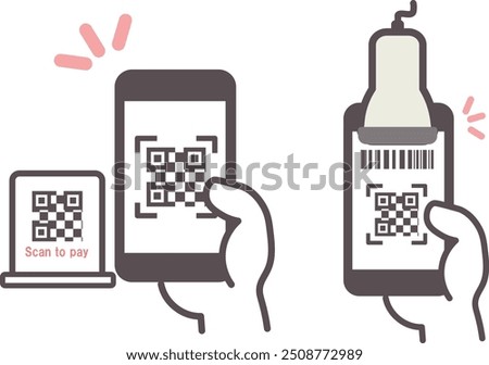 Cashless payment OR code 2D barcode Barcode payment