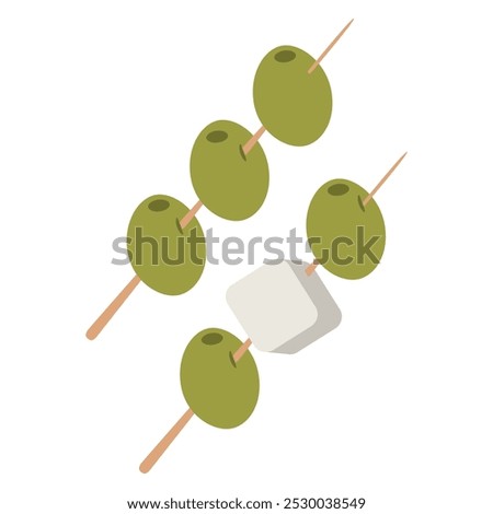 Similar – Image, Stock Photo Snack of olives and tomatoes