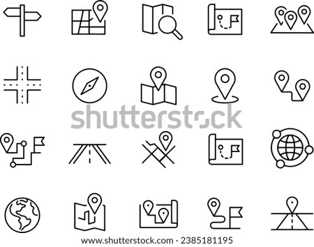 Navigation Icons Set vector design