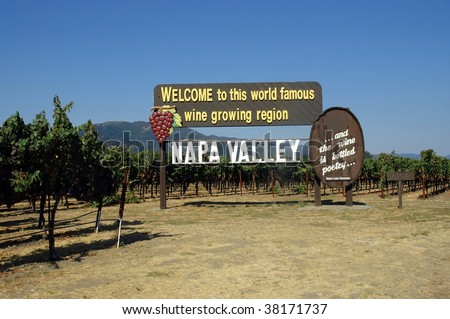 welcome to Napa Valley California sign