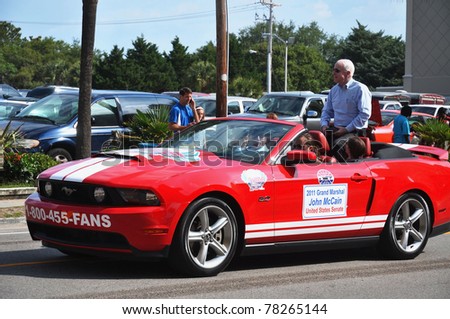 MYRTLE BEACH, SOUTH CAROLINA - MAY 28: The city honored servicemen on Memorial Day weekend which is kicked off by a parade with John McCain as Grand Marshal on May 28, 2011 in Myrtle Beach, South Carolina.