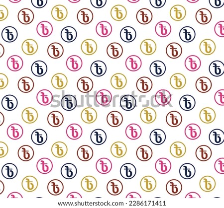 MULTICOLOR SHAPE TAKA COIN PATTERN, UNIQUE AND BEAUTIFUL TAKA COIN ICON BACKGROUND PATTERN DESIGN, COLORFUL AND AMAZING SHAPE BANGLADESHI CURRENCY TAKA ICON SEAMLESS PATTERN VECTOR DESIGN