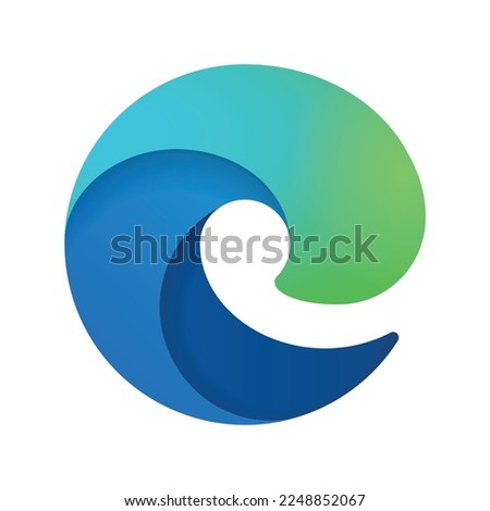 icon logo blue green gradient round circle art modern symbol web sign vector template isolated white background illustration element concept