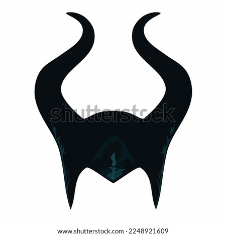 horn art logo icon symbol devil evil graphic design vector template