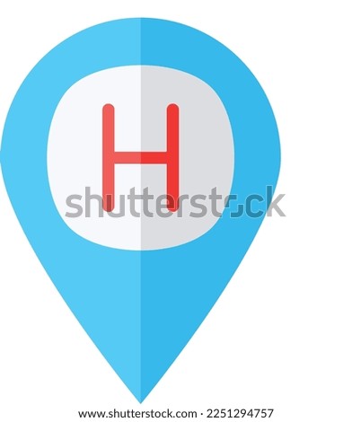Hospital, map fully editable vector fill icon

