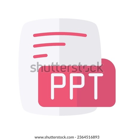 Ppt Pptx Microsoft Powerpoint Presentation Flat Style Icon