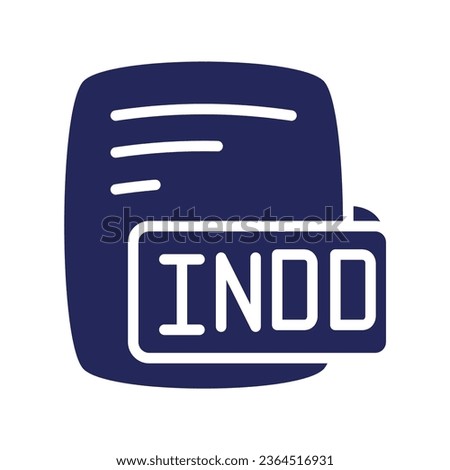 Indd Adobe Indesign Document Glyph Filled Style Icon