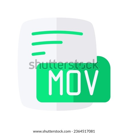 Mov Quicktime Movie Flat Style Icon