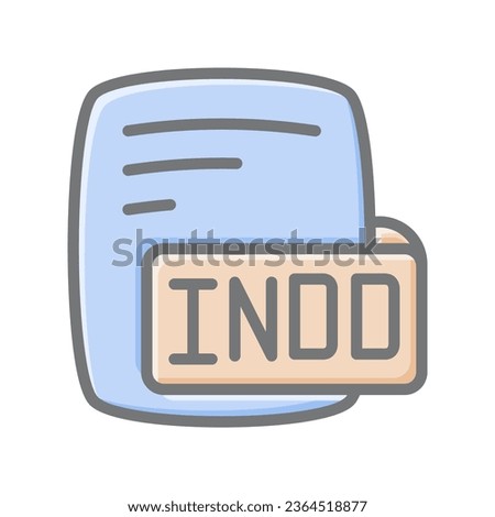 Indd Adobe Indesign Document Awesome Lineal Style Icon