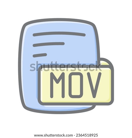 Mov Quicktime Movie Awesome Lineal Style Icon