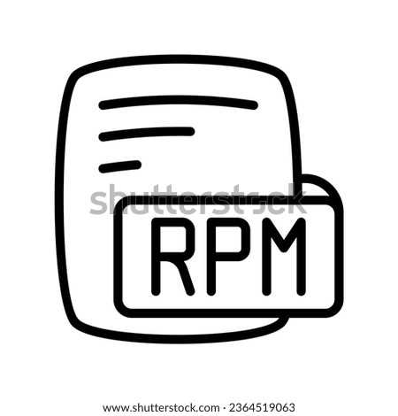 Rpm Red Hat Package Manager Line Style Icon